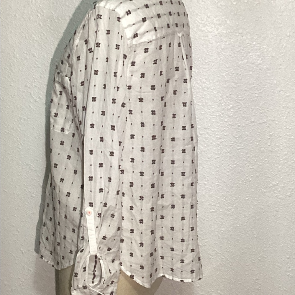 Anthropologie Maeve clip dot button up blouse size 14 - Picture 4 of 11